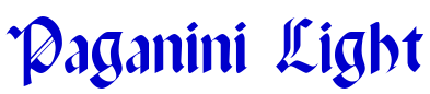 Paganini Light шрифт